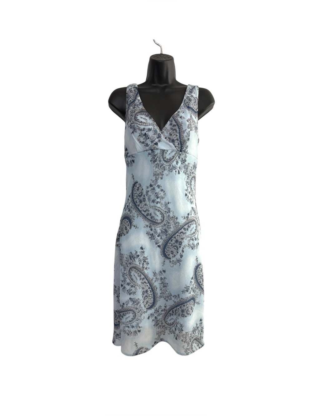 Vintage Y2K Studio Y Size 5 Blue Paisley Print Babydoll Dress Whimsigoth Fairy